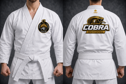 Kimono Blanc croisé - Équipe Cobra International